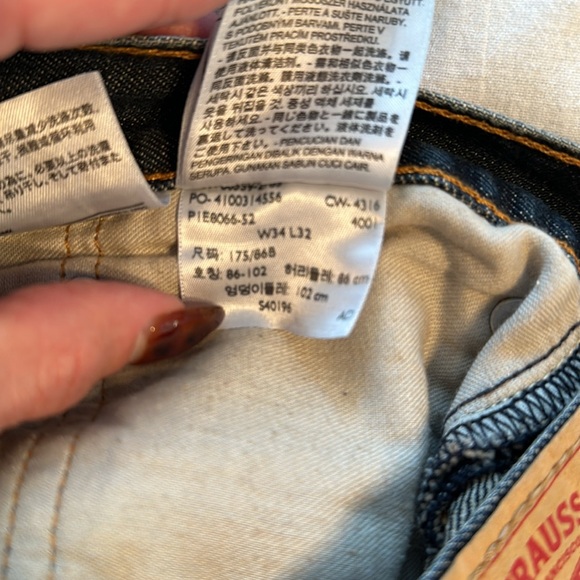 Levi's Mens 559 Relaxed Straight Fit Jeans 34x32 like new - Picture 5 of 7